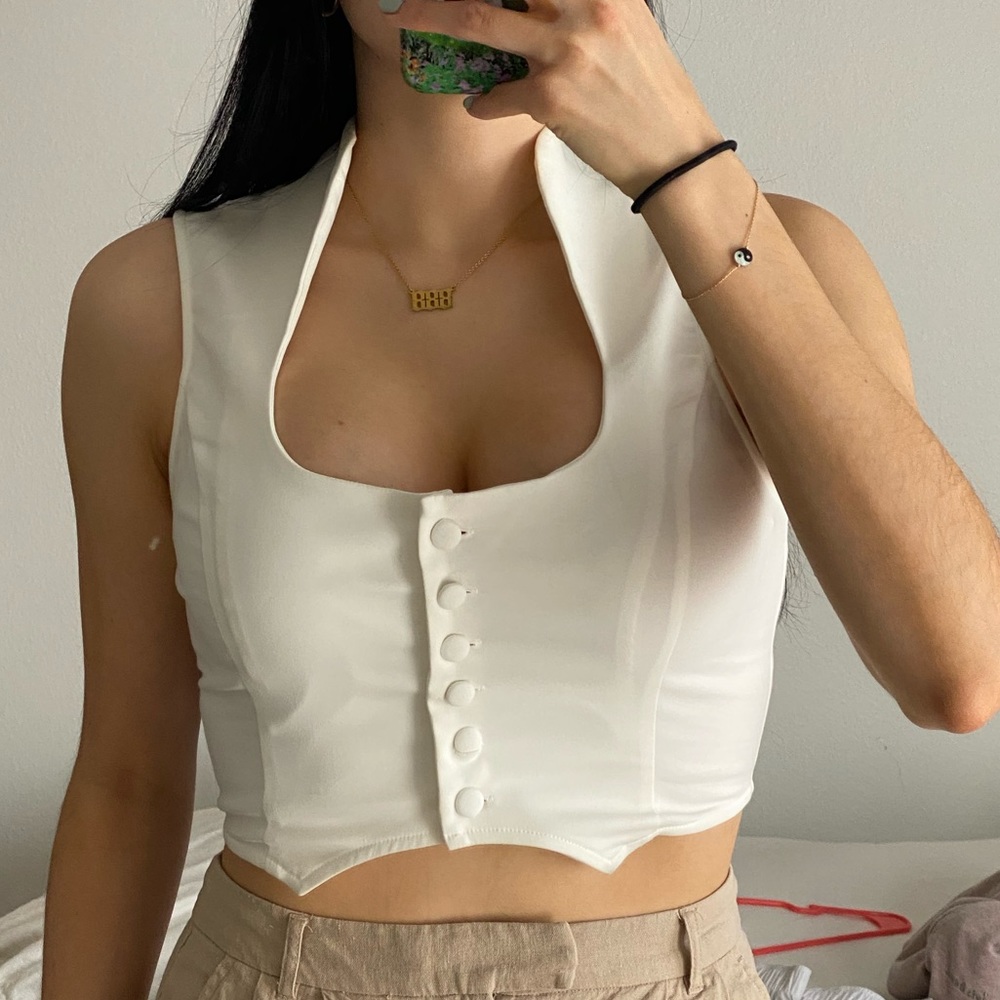 Superdown White Crop Top